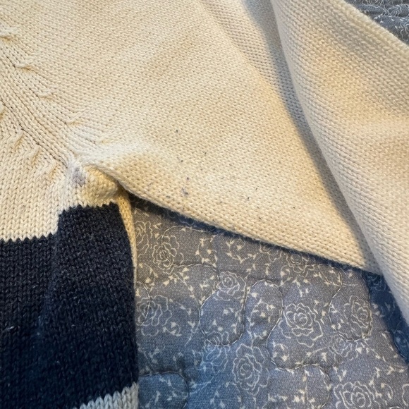 Rafella Sweater Colorblock Striped Casual Classic Chic 3/4 Sleeve Nautical Sz XL - Picture 11 of 11